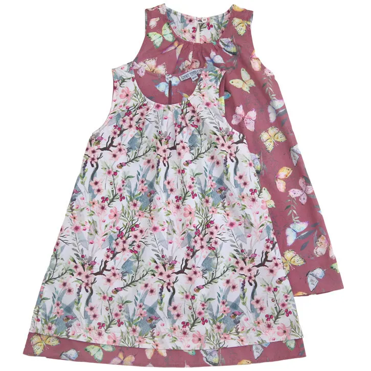 Enfant Terrible Wendekleid jap.Bl./Schmett,hellrosé-malve 146/152