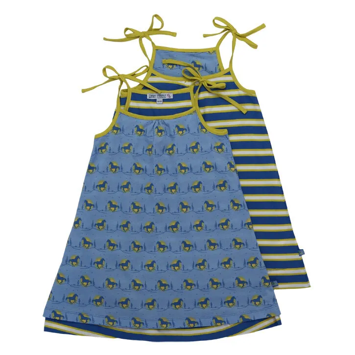 Enfant Terrible Wendekleid Jersey Pferdedruck light sky-blue