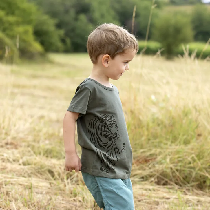 Enfant Terrible forest Shirt mit Tigerdruck