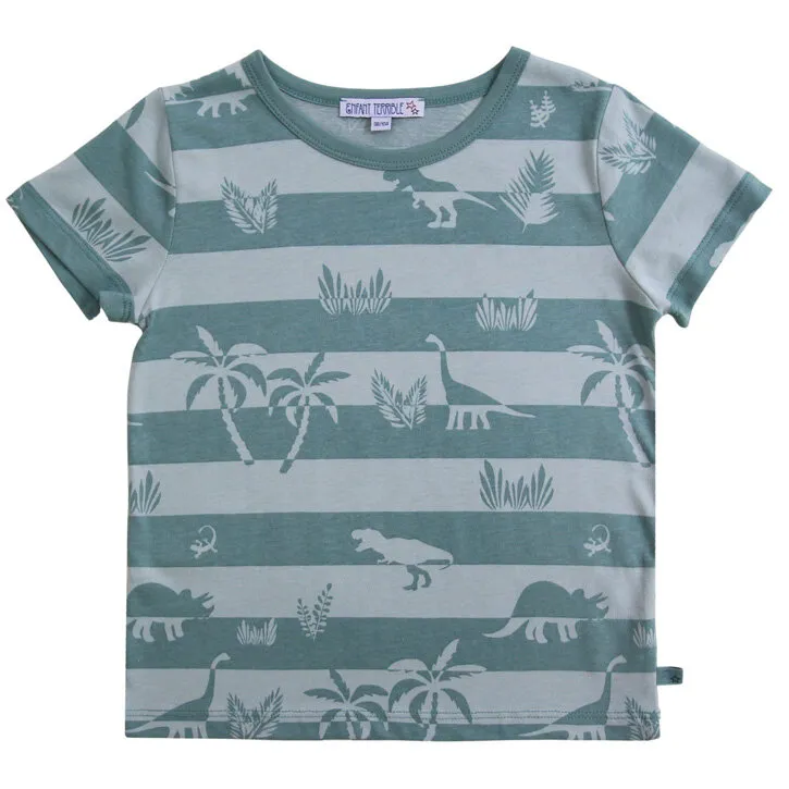 Enfant Terrible Shirt mit Dino Alloverdruck in sage-mint
