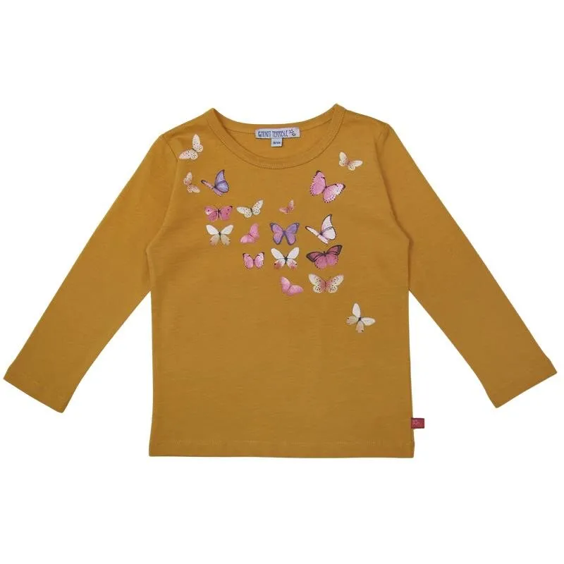 Enfant Terrible Shirt mit Schmetterlingsdruck ocker