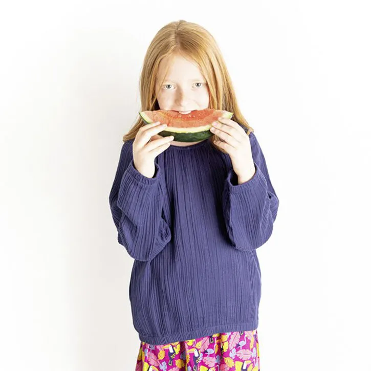 Sense Organics Kaddi Muslin Shirt Navy