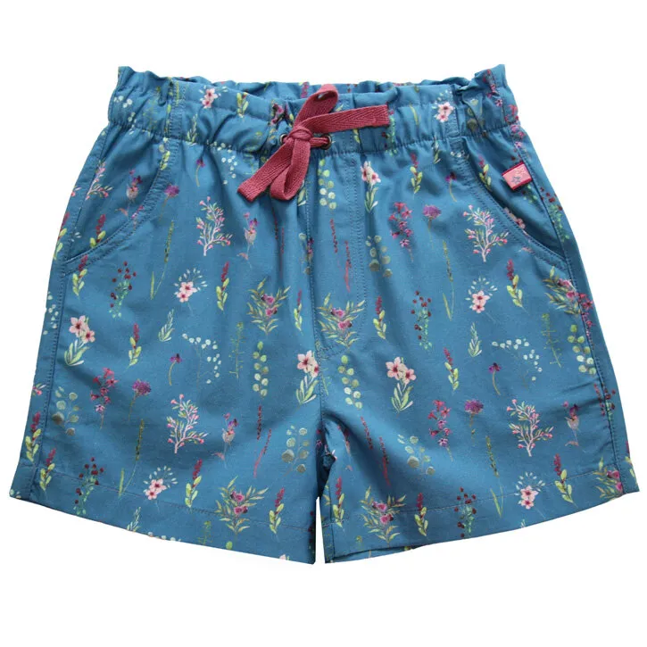 Enfant Terrible Webshorts Wiesenblumen petrol-altrosa