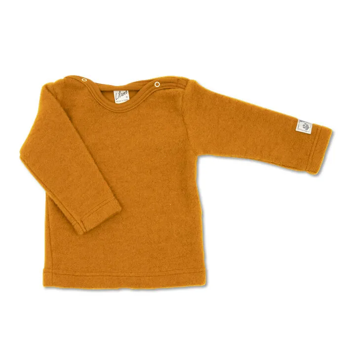 Lilano Langarm Shirt aus Wollfrottee Plüsch kbT (Merino)