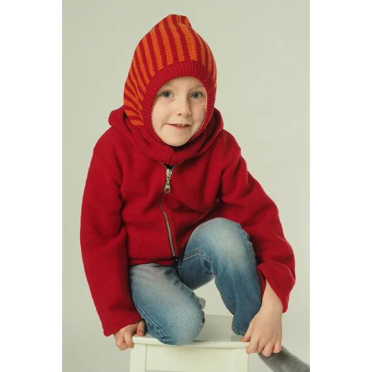 Reiff Ringelschlupfmütze Wolle mit Baumwollplüsch