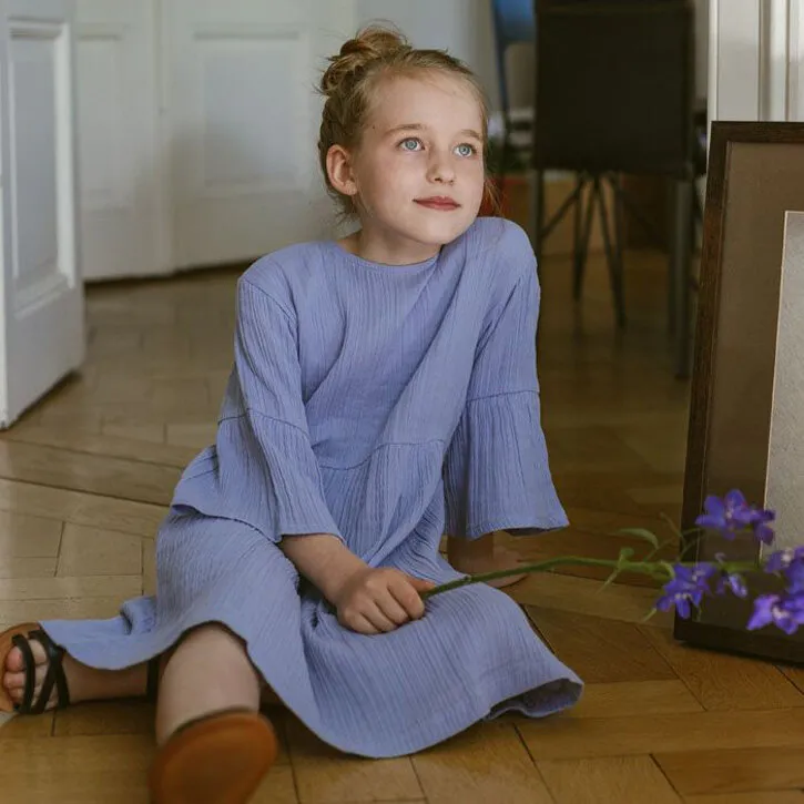 Sense Organics Uma Muslin Kleid Lavendar Blue