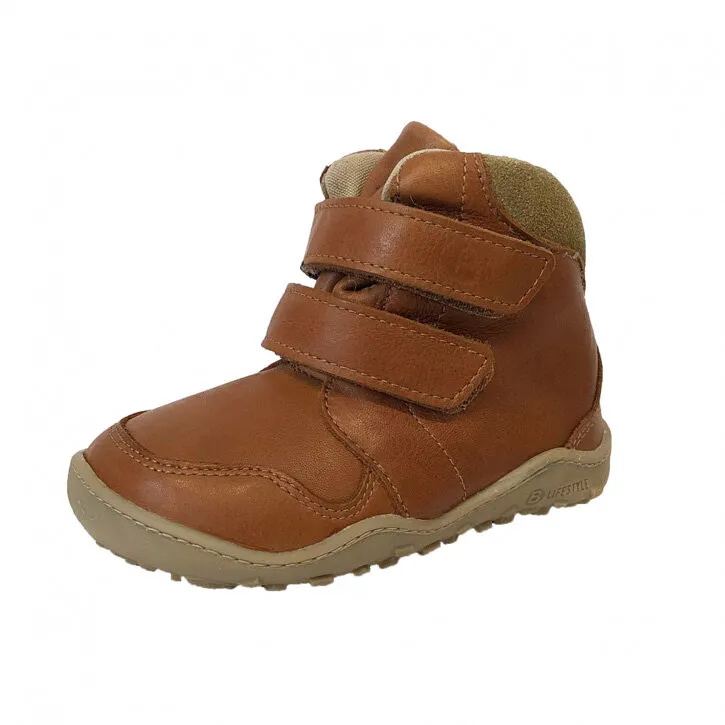 BLifestyle GIBBON 31 walnuss Glattleder Winterstiefel mit Echtfellfutter Barfußschuh