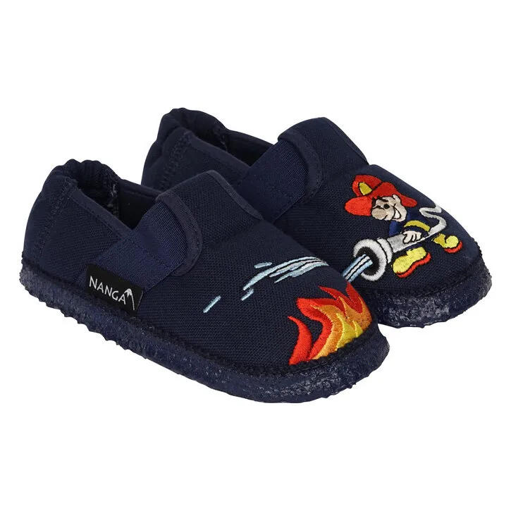 Nanga Feuerwehr dunkelblau Kinder Hausschuhe Baumwolle