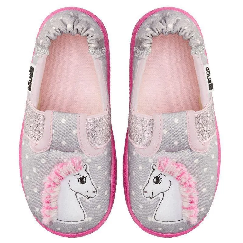 Nanga Pferdchen 2.0 hellgrau Slipper Hausschuh