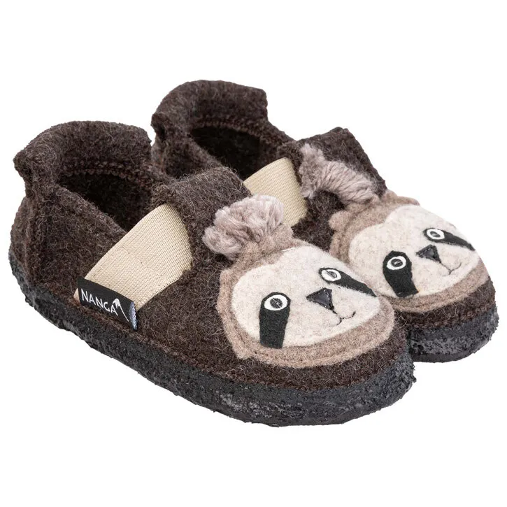 Nanga Shaggy Sloth Slipper braun Kinder Hausschuh Schurwolle