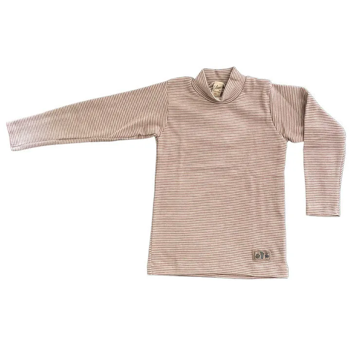 Lilano Shirt mit Stehkragen 92 mauve aus Wolle kbT/Seide