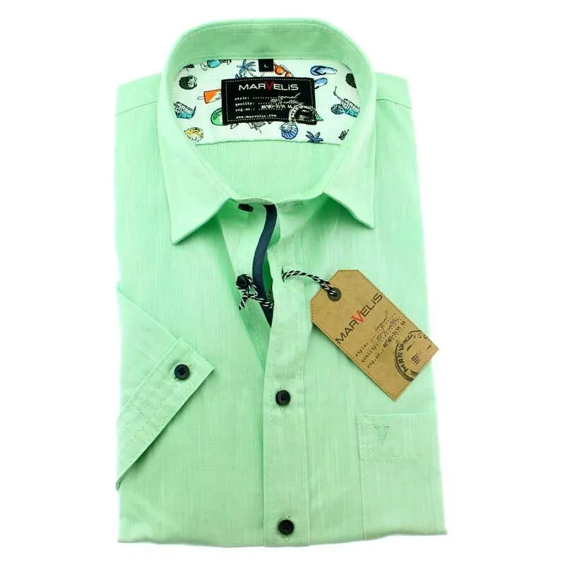 Marvelis Casual Freizeit-Hemd uni halbarm