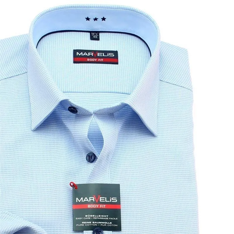MARVELIS Hemd BODY FIT Jacquard langarm 37-38 (S)
