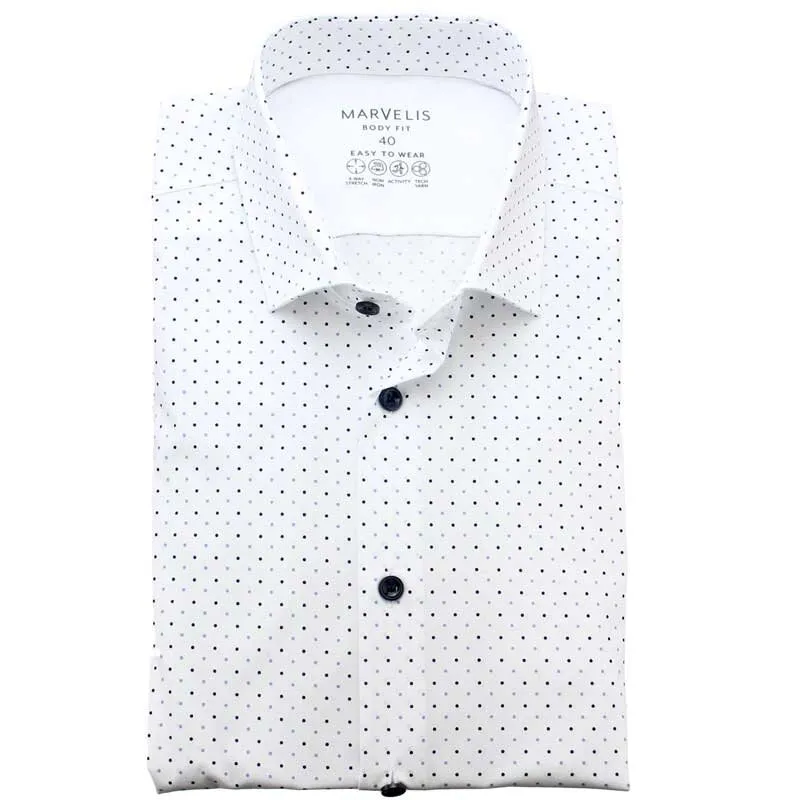 MARVELIS Shirt BODY FIT modern print long sleeve 41-42 (L)