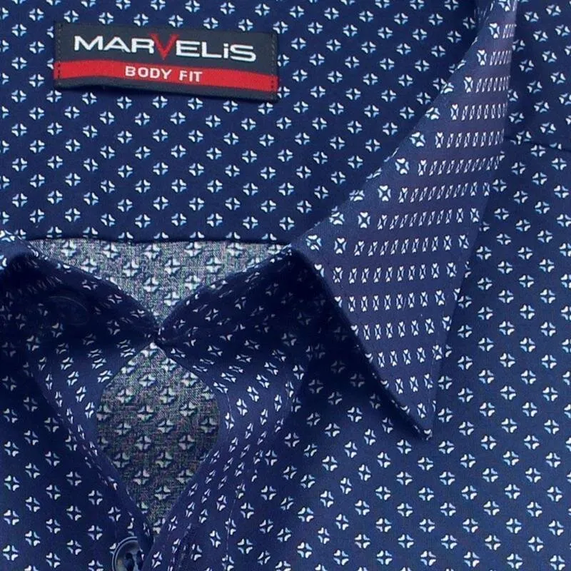 MARVELIS Shirt BODY FIT modern print long sleeve