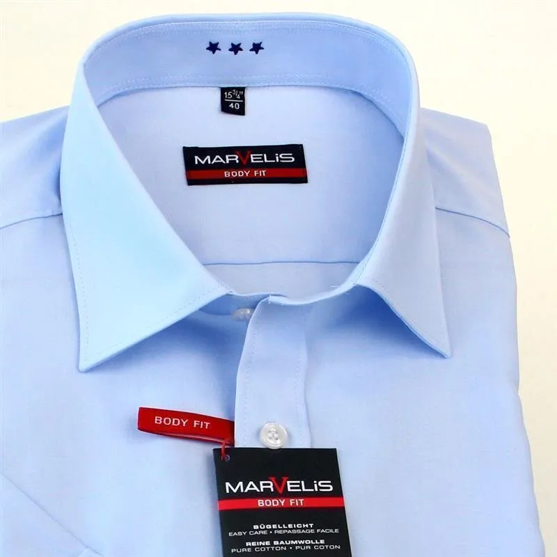 MARVELIS Hemd BODY FIT uni halbarm (6799-12-10)