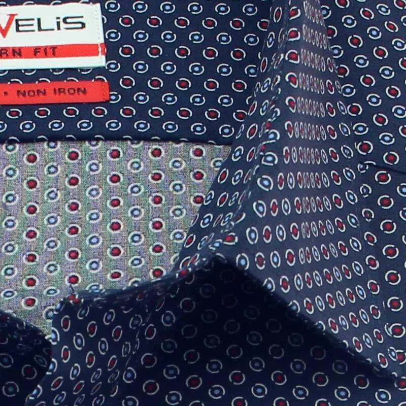 MARVELIS Hemd MODERN FIT modischer Druck halbarm 39-40 (M)