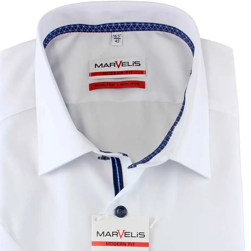 MARVELIS Hemd MODERN FIT uni halbarm 39 (M)