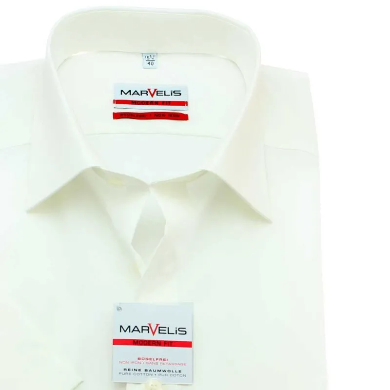 MARVELIS Hemd MODERN FIT uni halbarm