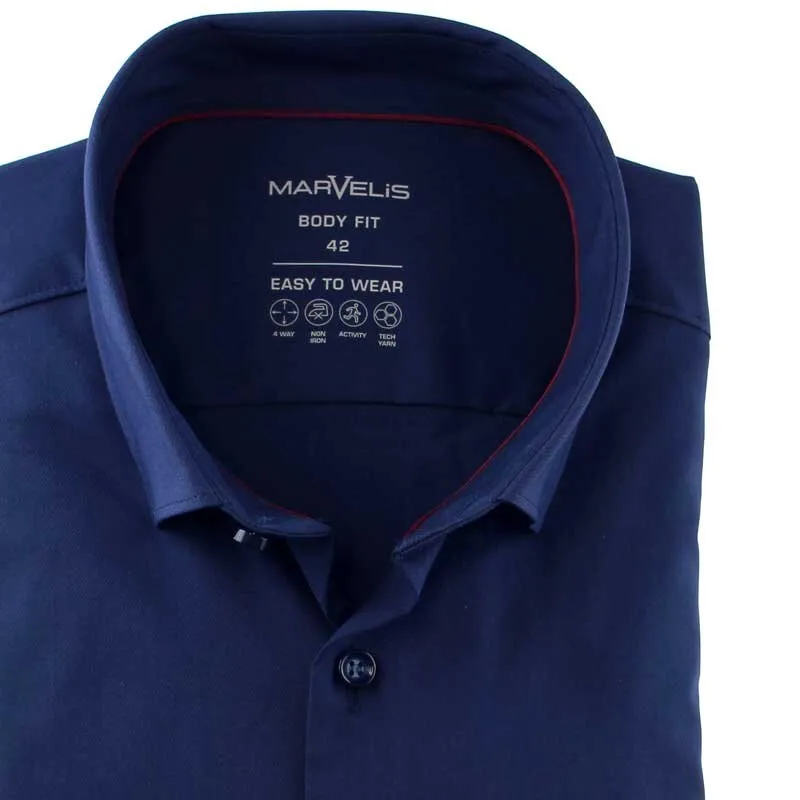 MARVELIS Jerseyhemd BODY FIT EASY TO WEAR langarm 37 (S)