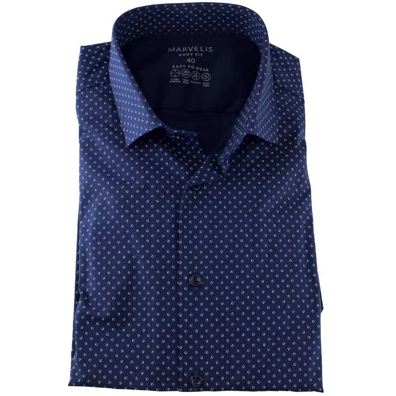 MARVELIS Jerseyhemd BODY FIT performance EASY TO WEAR langarm 41-42 (L)