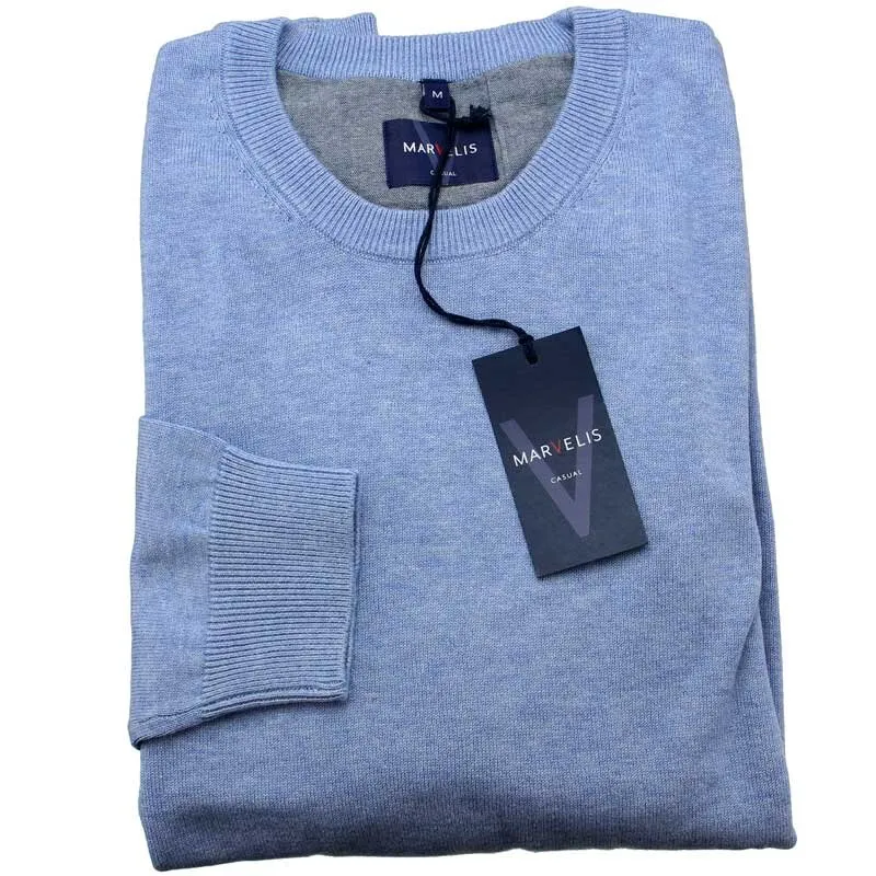 Pullover, Rund-Ausschnitt, Marke MARVELIS, reine Baumwolle