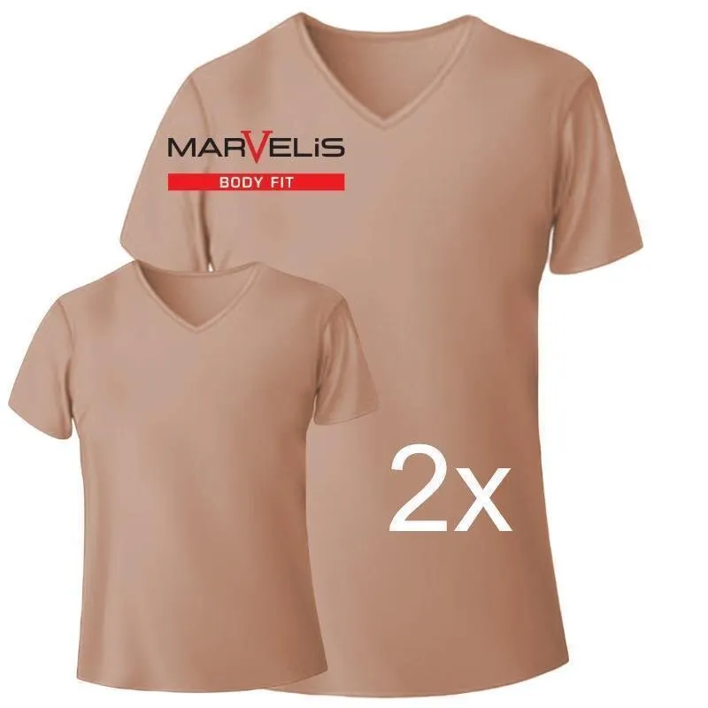 MARVELIS T-Shirt BODY FIT UNSICHTBAR mit V-Ausschnitt (M)