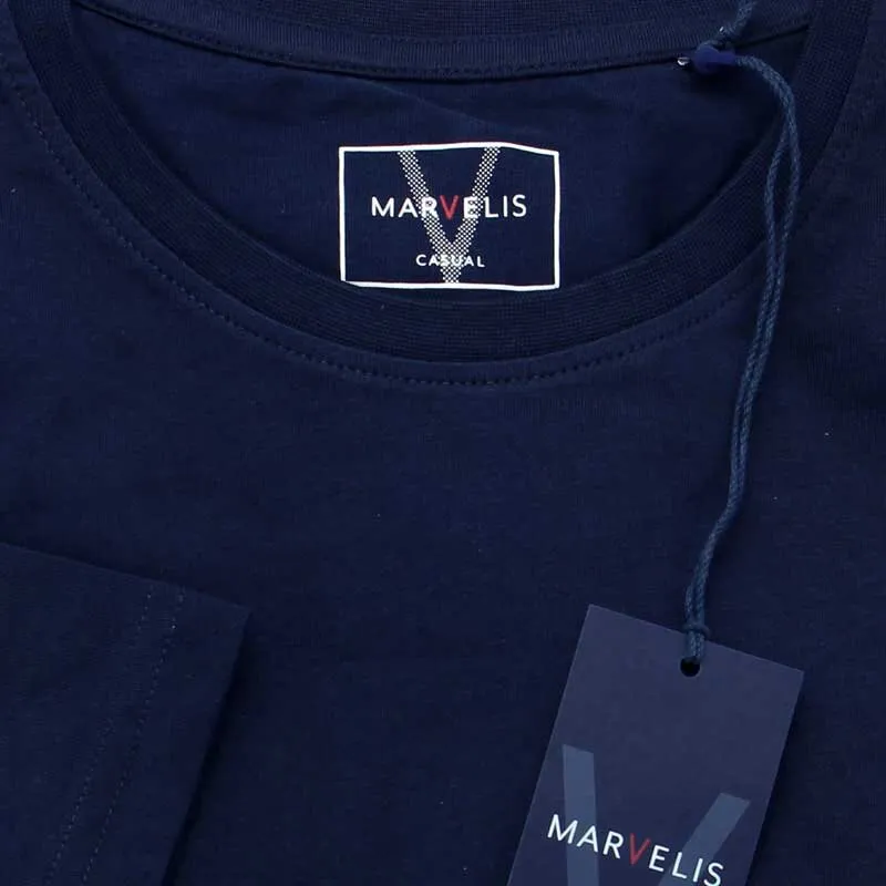MARVELIS T-Shirt CASUAL mit Rund-Ausschnitt 49-50 (4XL)