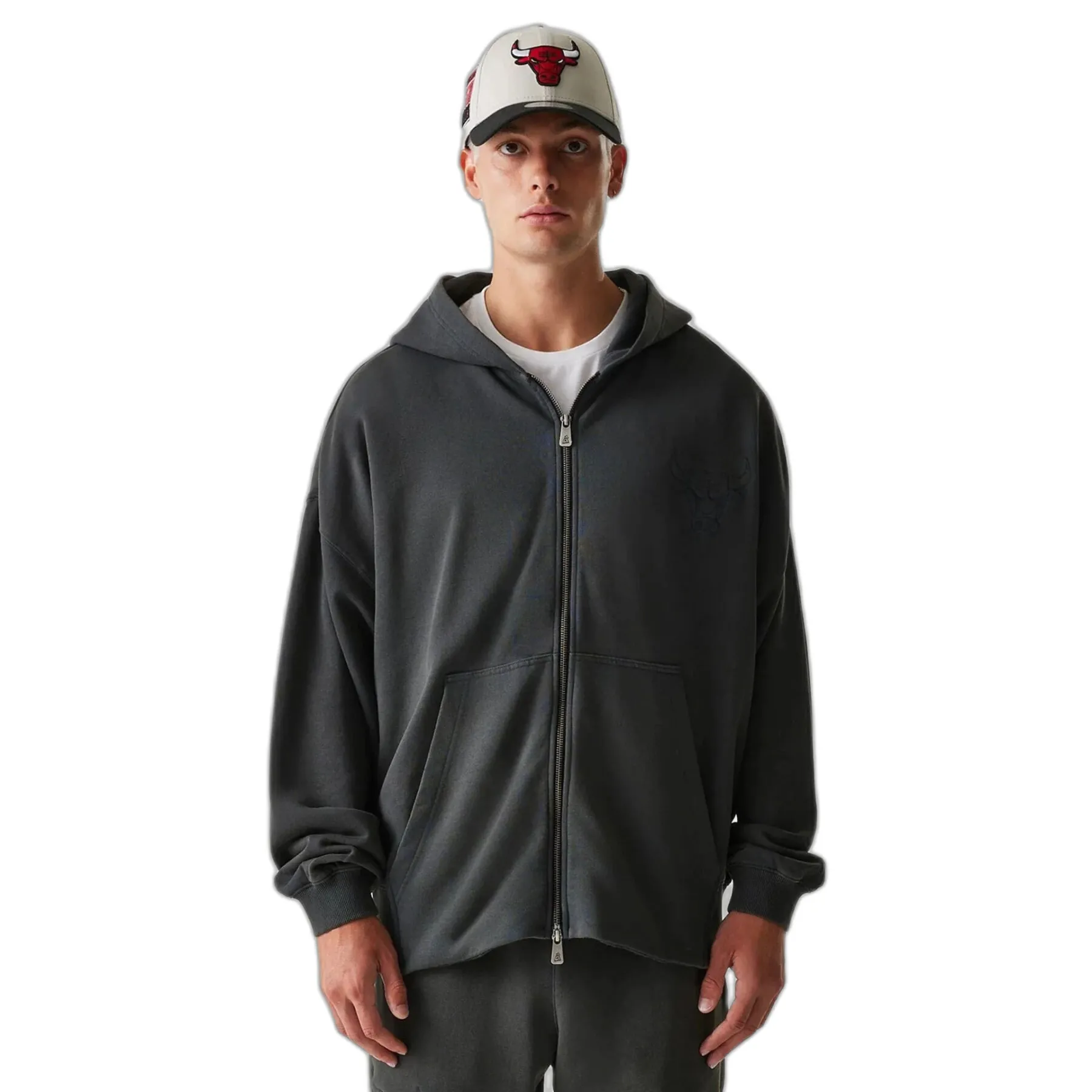 Chicago Bulls Full-Zip-Sweatshirt Washed