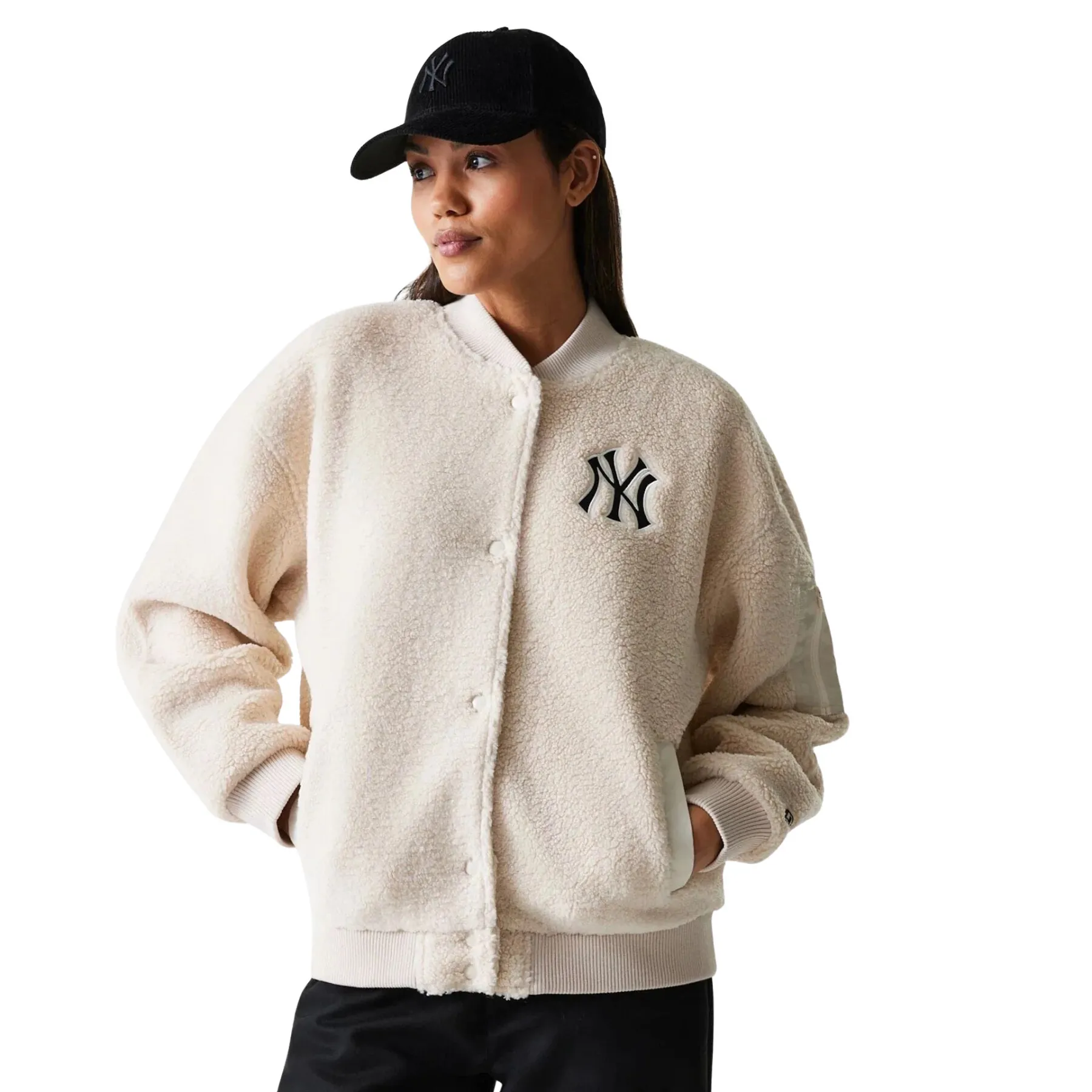 New York Yankees Damen Sherpa Bomberjacke