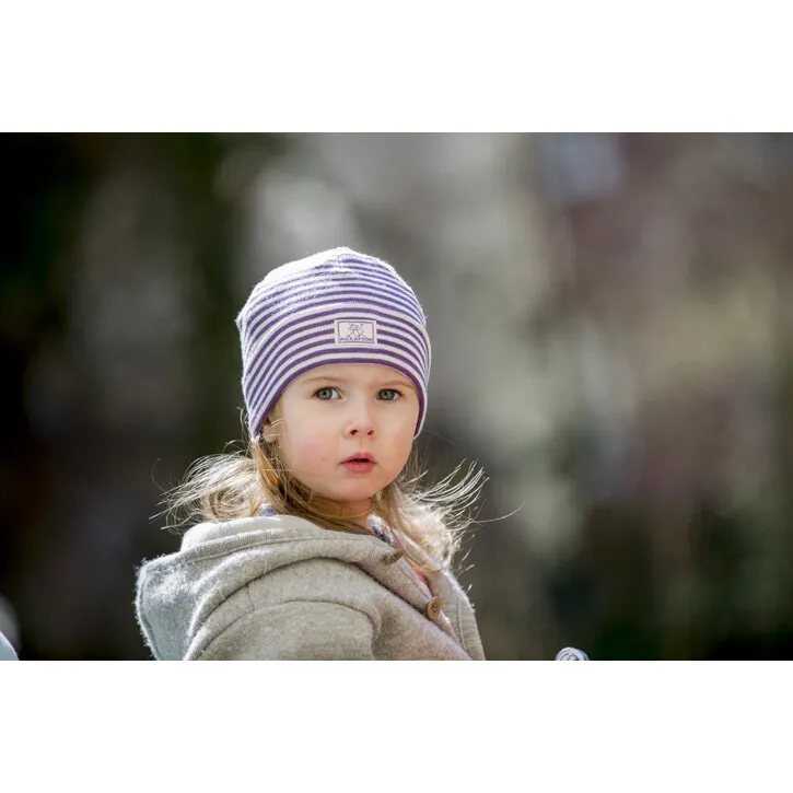 Pickapooh Gr.56 Schlupper 70% Wolle/30% Seide lila/natur