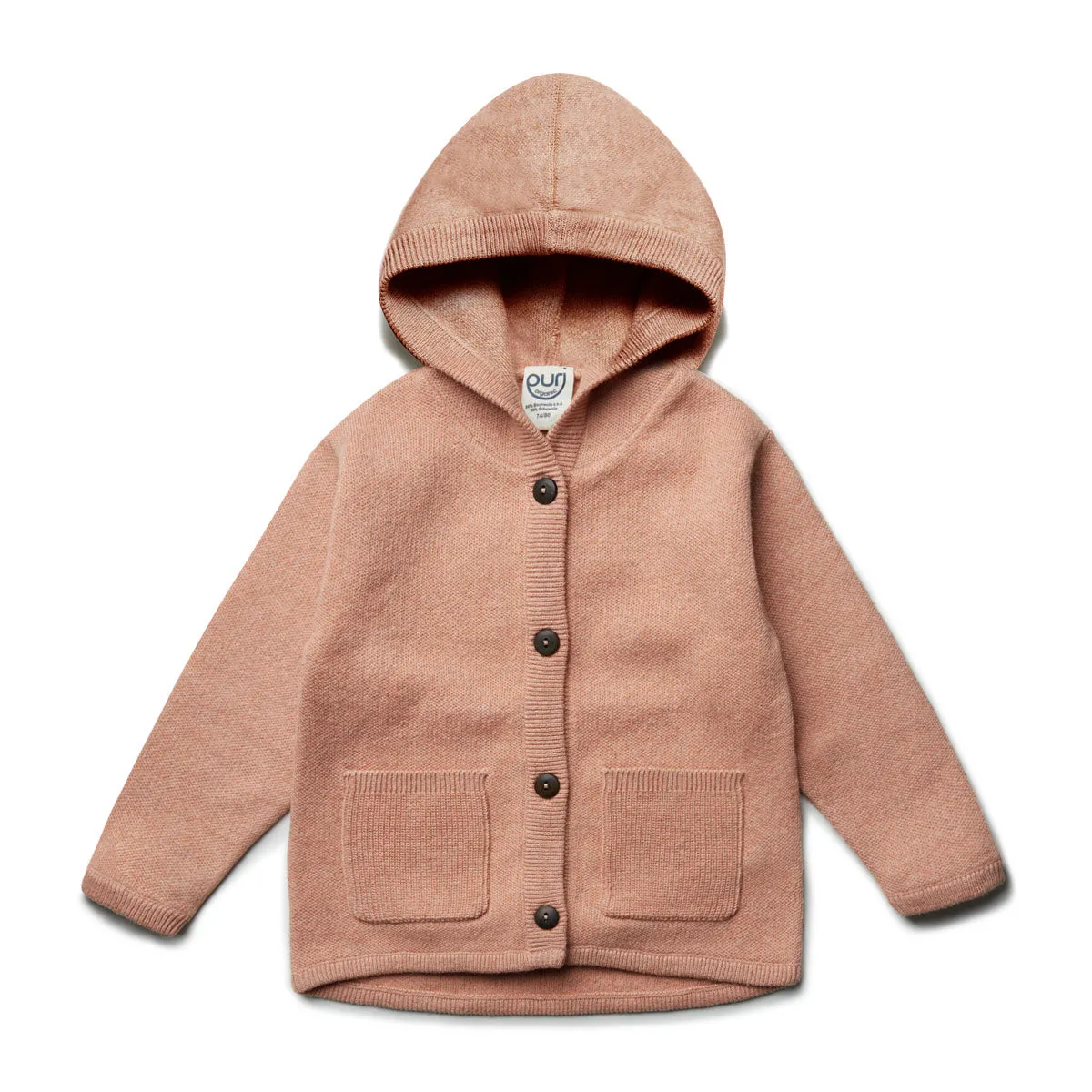 Puri Organic Keinkinder Jacke Hoody Bio Baumwolle Wolle