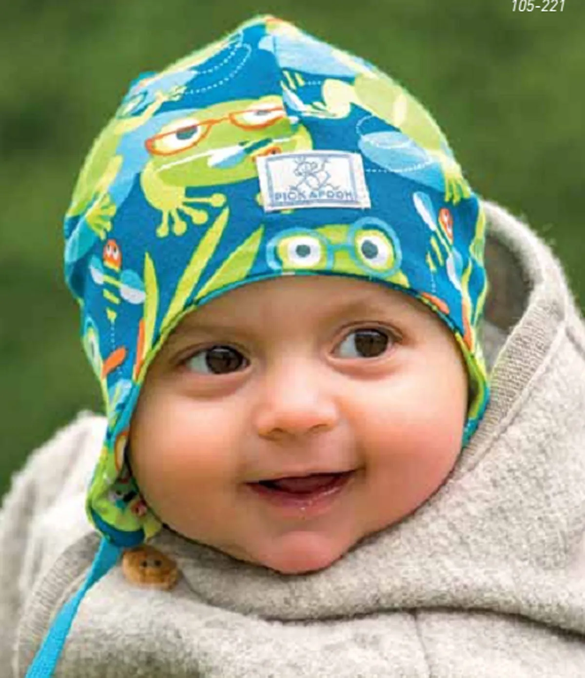 Pickapooh Mütze Radler Frosch, aus Baumwolle (Bio) und Elasthan