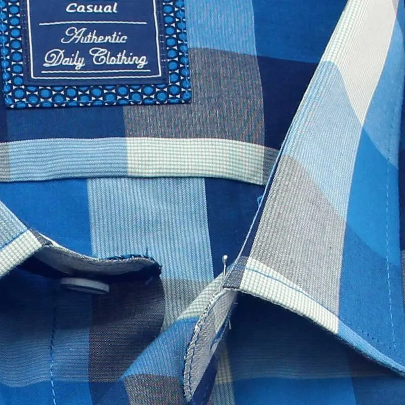 REDMOND Hemd Casual REGULAR halbarm, blockkaro