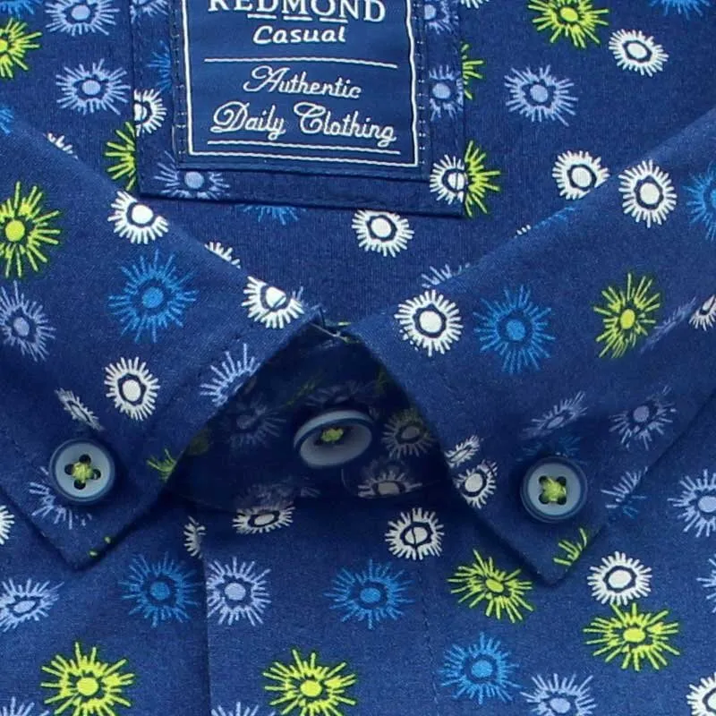 REDMOND Hemd Casual REGULAR halbarm, modischer druck 39-40 (M)