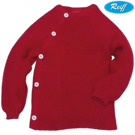 Reiff - Bio Pullover Schlüttli Wolle burgund