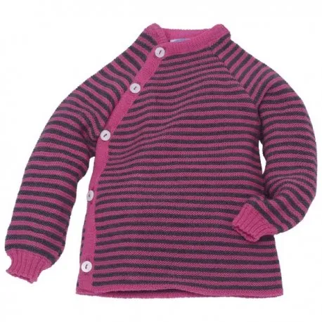 Reiff - Bio Pullover Schlüttli Wolle pink/fels