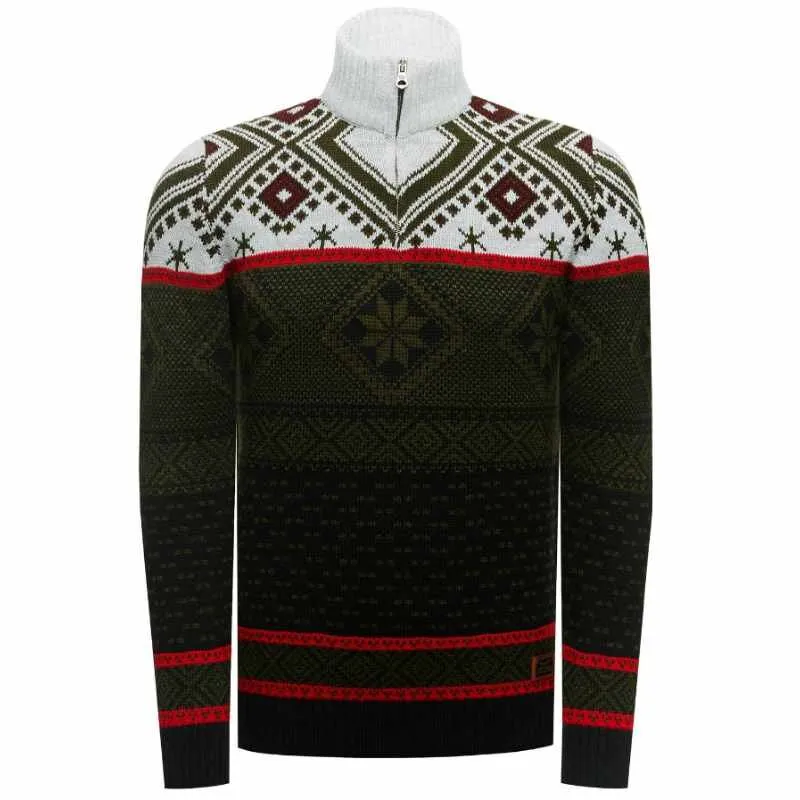 Rusty Neal Norweger Pullover Khaki