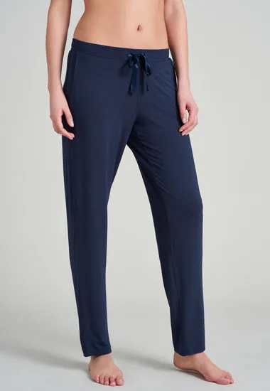 Schiesser Damen Hose lang blau 175480-800
