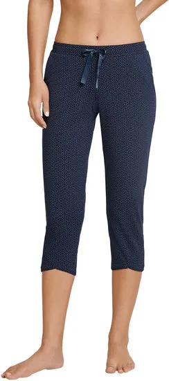Schiesser Damen Jerseyhose 3/4 lang nachtblau 165670-804