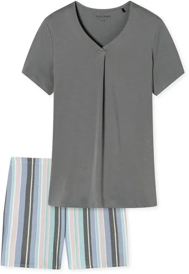 Schiesser Damen Schlafanzug kurz, 1/2 Arm multicolor 2 179246-913