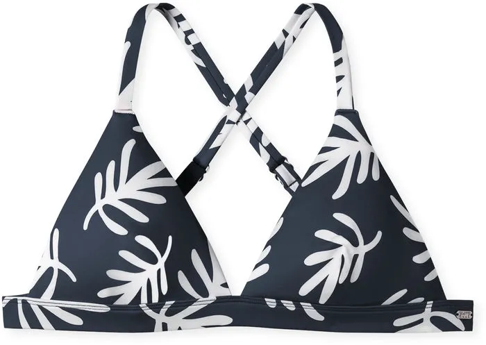 Schiesser Damen Triangle Bikini Top dunkelblau-gem. 179200-835