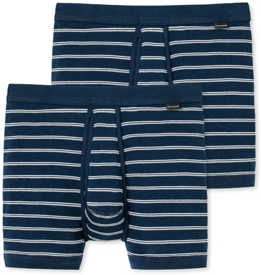 Schiesser Herren 2PACK Hose kurz dunkelblau 172694-803