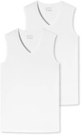 Schiesser Herren 2er Pack Tank Top weiß 173981-100