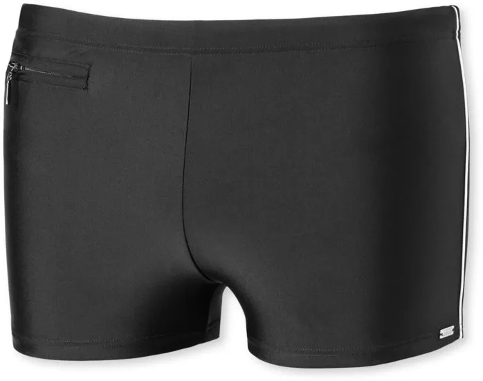 Schiesser Herren Badehose Komfort mit Bein schwarz 172773-000