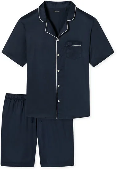 Schiesser Herren Pyjama kurz dunkelblau 179287-803