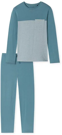 Schiesser Herren Schlafanzug lang blaugrau 181170-808