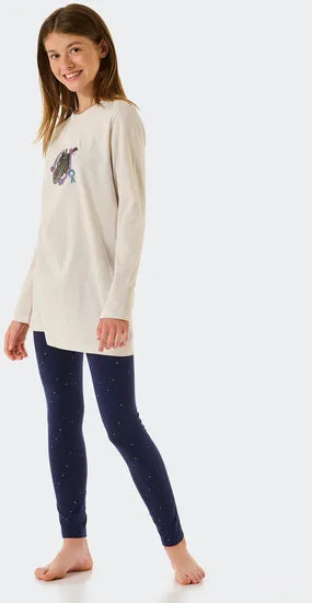 Schiesser Kleinkinder Mädchen Schlafanzug lang beige-mel. 177795-406