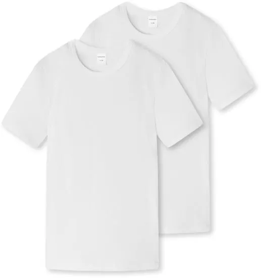 Schiesser Schüler Jungen 2er Pack Shirt 1/2 weiß 173540-100