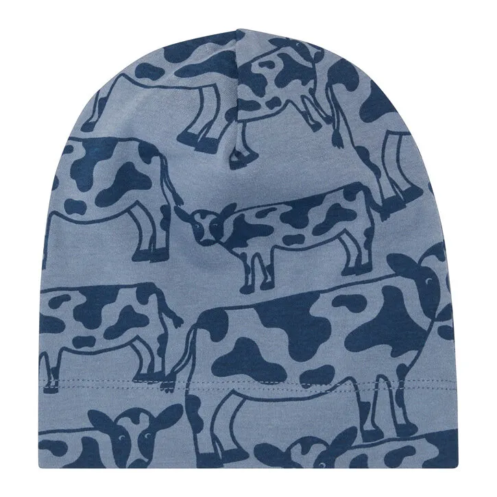 Sense Organics KAI Hat AOP Cows Dusty Blue